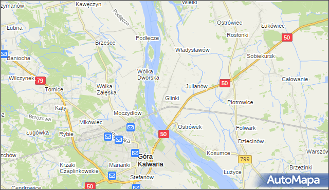 mapa Glinki gmina Karczew, Glinki gmina Karczew na mapie Targeo