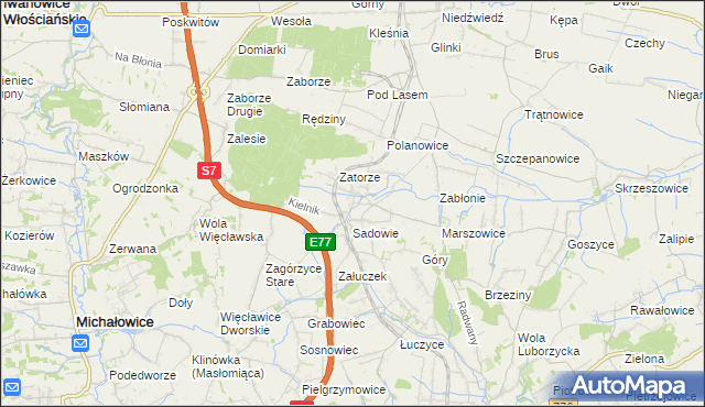 mapa Goszcza, Goszcza na mapie Targeo