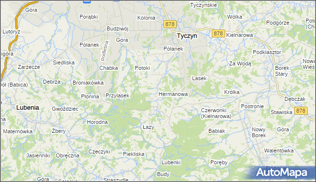 mapa Hermanowa, Hermanowa na mapie Targeo