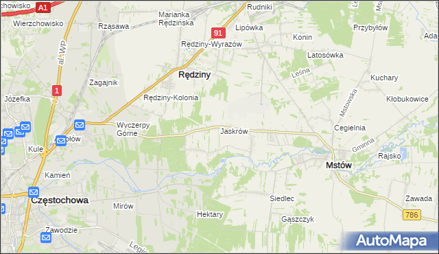 mapa Jaskrów, Jaskrów na mapie Targeo