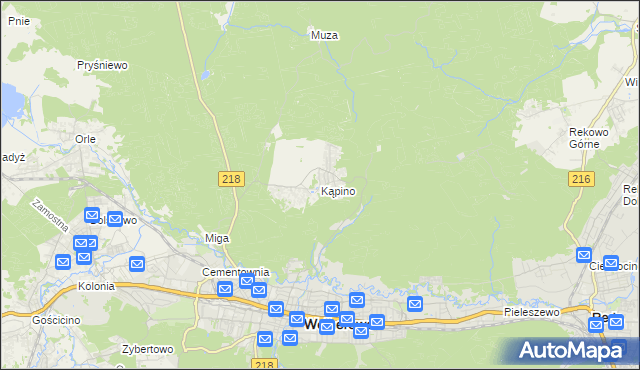 mapa Kąpino, Kąpino na mapie Targeo