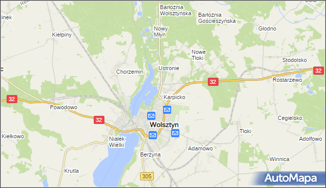 mapa Karpicko, Karpicko na mapie Targeo