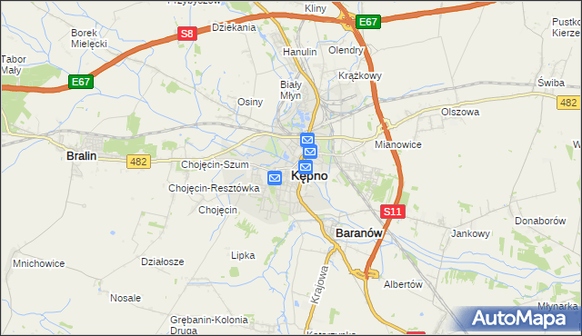 mapa Kępno, Kępno na mapie Targeo