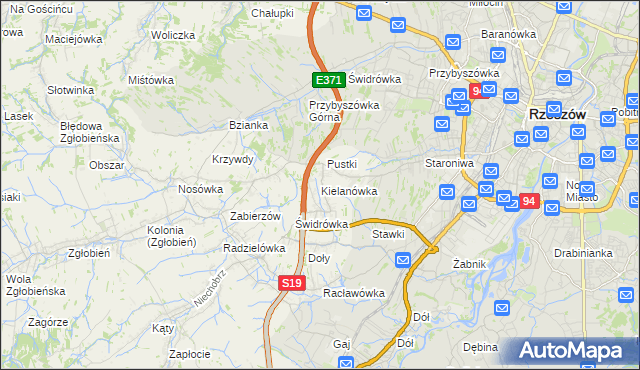 mapa Kielanówka, Kielanówka na mapie Targeo