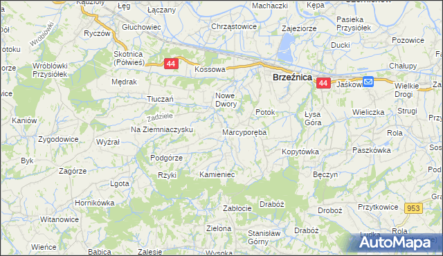mapa Marcyporęba, Marcyporęba na mapie Targeo