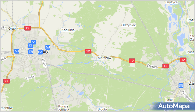 mapa Marszów, Marszów na mapie Targeo