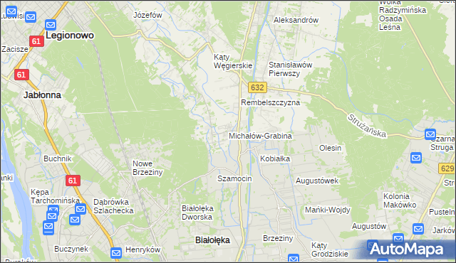 mapa Michałów-Grabina, Michałów-Grabina na mapie Targeo