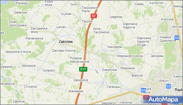mapa Mleczków, Mleczków na mapie Targeo