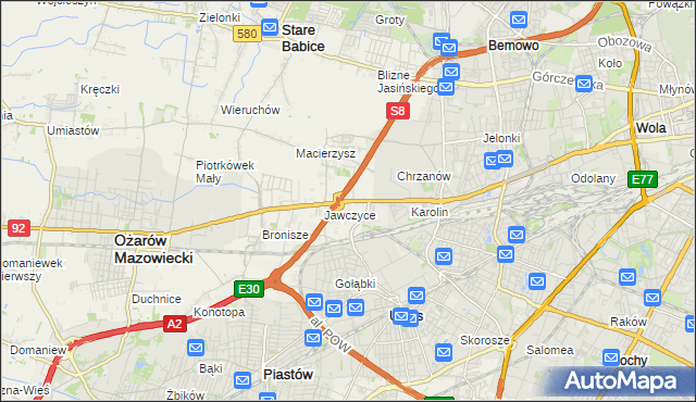 mapa Mory gmina Ożarów Mazowiecki, Mory gmina Ożarów Mazowiecki na mapie Targeo