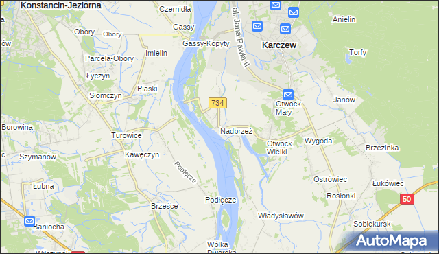 mapa Nadbrzeż, Nadbrzeż na mapie Targeo