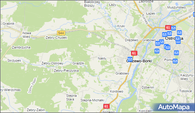mapa Nakły, Nakły na mapie Targeo