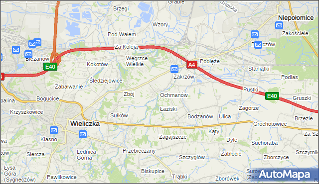 mapa Ochmanów, Ochmanów na mapie Targeo