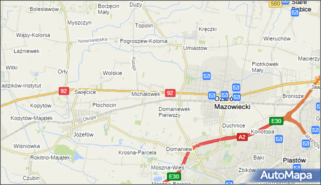 mapa Ołtarzew, Ołtarzew na mapie Targeo