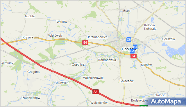 mapa Piotrowice gmina Chojnów, Piotrowice gmina Chojnów na mapie Targeo