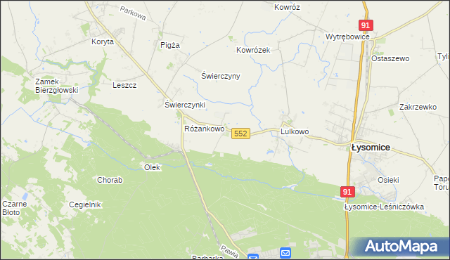 mapa Piwnice gmina Łysomice, Piwnice gmina Łysomice na mapie Targeo