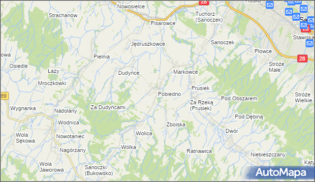 mapa Pobiedno, Pobiedno na mapie Targeo