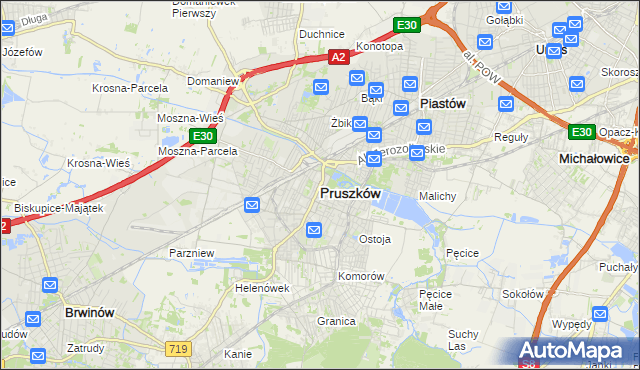 mapa Pruszków, Pruszków na mapie Targeo