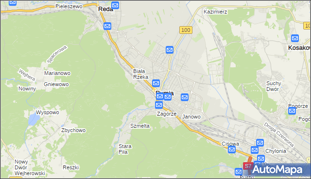 mapa Rumia, Rumia na mapie Targeo