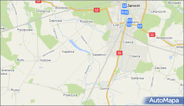 mapa Siedlemin, Siedlemin na mapie Targeo