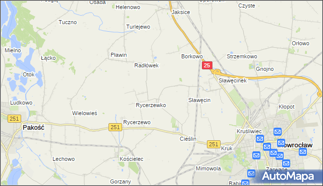 mapa Sójkowo gmina Inowrocław, Sójkowo gmina Inowrocław na mapie Targeo