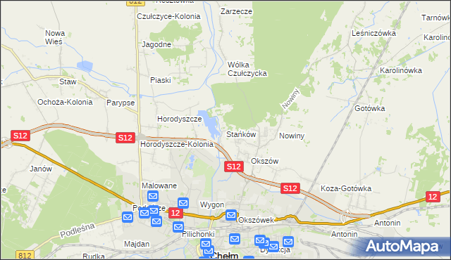 mapa Stańków, Stańków na mapie Targeo