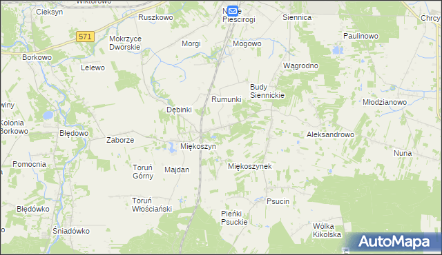 mapa Studzianki gmina Nasielsk, Studzianki gmina Nasielsk na mapie Targeo