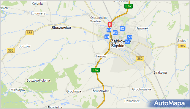 mapa Tarnów gmina Ząbkowice Śląskie, Tarnów gmina Ząbkowice Śląskie na mapie Targeo