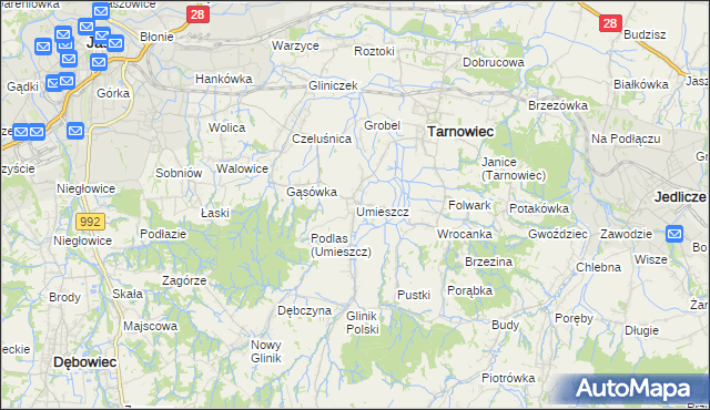 mapa Umieszcz, Umieszcz na mapie Targeo