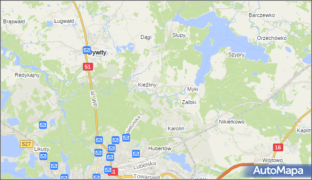 mapa Wadąg, Wadąg na mapie Targeo