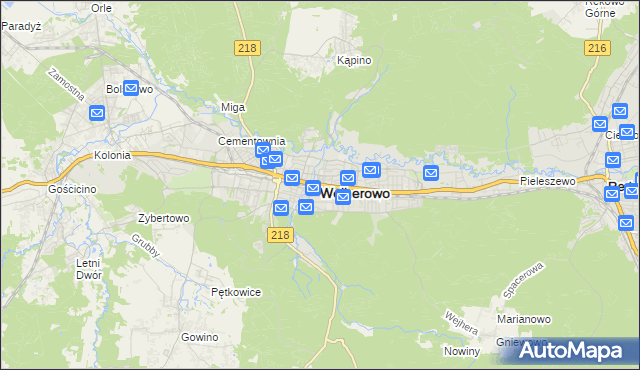 mapa Wejherowo, Wejherowo na mapie Targeo