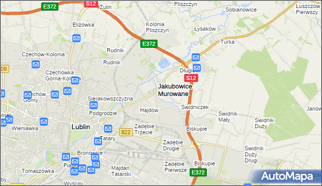 mapa Wólka powiat lubelski, Wólka powiat lubelski na mapie Targeo