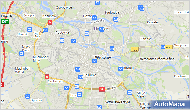 mapa Wrocławia, Wrocław na mapie Targeo
