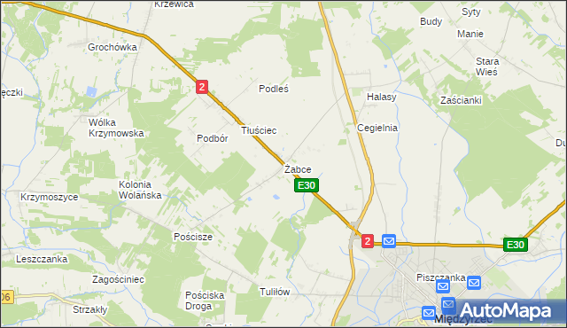 mapa Żabce, Żabce na mapie Targeo
