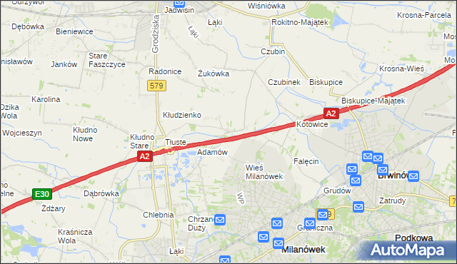 mapa Żuków gmina Grodzisk Mazowiecki, Żuków gmina Grodzisk Mazowiecki na mapie Targeo