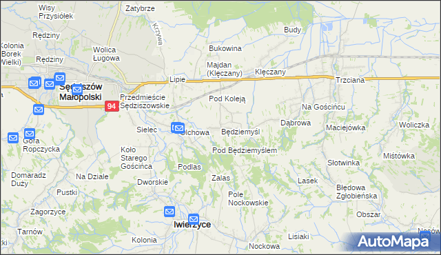 mapa Będziemyśl, Będziemyśl na mapie Targeo