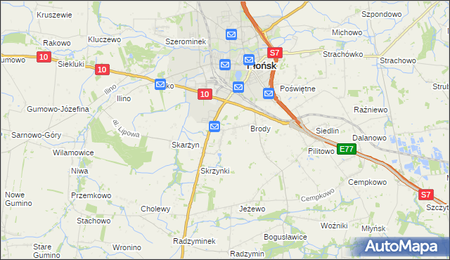 mapa Bońki, Bońki na mapie Targeo