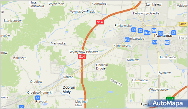 mapa Chechło Pierwsze, Chechło Pierwsze na mapie Targeo