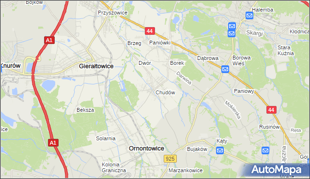 mapa Chudów, Chudów na mapie Targeo