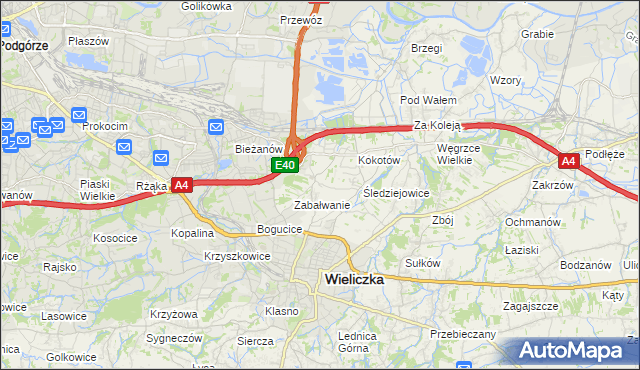 mapa Czarnochowice, Czarnochowice na mapie Targeo