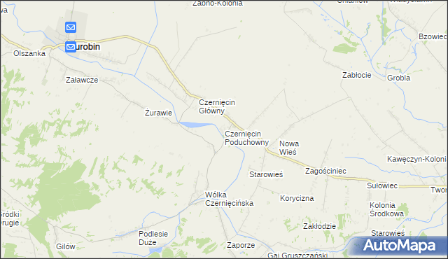 mapa Czernięcin Poduchowny, Czernięcin Poduchowny na mapie Targeo