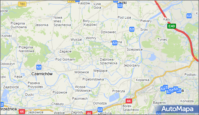 mapa Dąbrowa Szlachecka, Dąbrowa Szlachecka na mapie Targeo