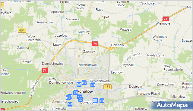 mapa Dobrzelów, Dobrzelów na mapie Targeo