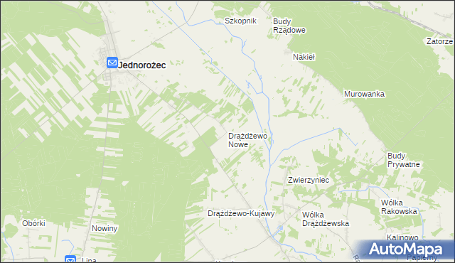 mapa Drążdżewo Nowe, Drążdżewo Nowe na mapie Targeo