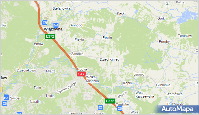 mapa Dziechciniec, Dziechciniec na mapie Targeo