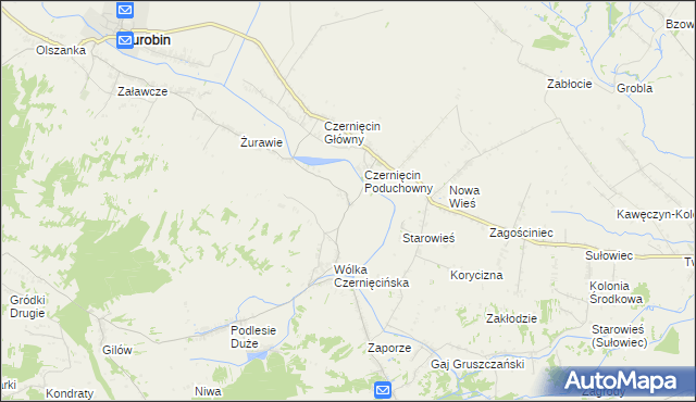 mapa Gaj Czernięciński, Gaj Czernięciński na mapie Targeo