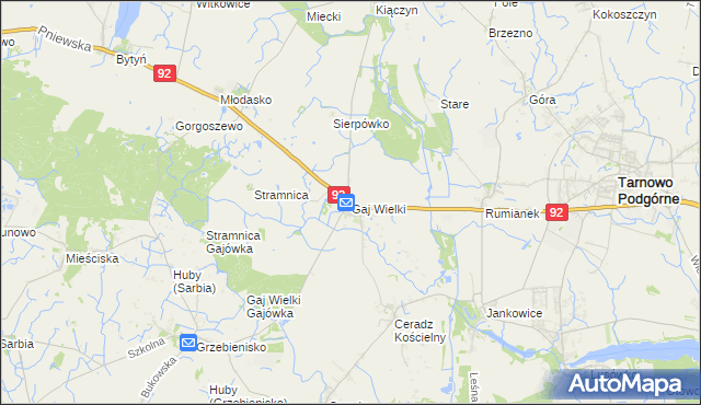 mapa Gaj Wielki, Gaj Wielki na mapie Targeo