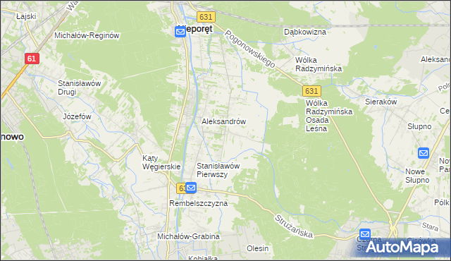 mapa Izabelin gmina Nieporęt, Izabelin gmina Nieporęt na mapie Targeo