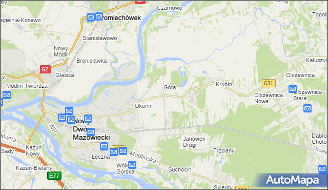 mapa Janówek Pierwszy, Janówek Pierwszy na mapie Targeo