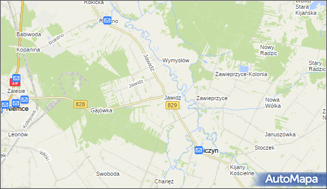 mapa Jawidz, Jawidz na mapie Targeo