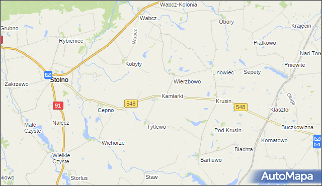 mapa Kamlarki, Kamlarki na mapie Targeo